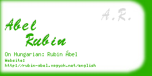 abel rubin business card